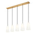 Z-Lite Farrell Linear Pendant Modern Gold 5 Light 3043P6-5L-MGLD | theLightShop