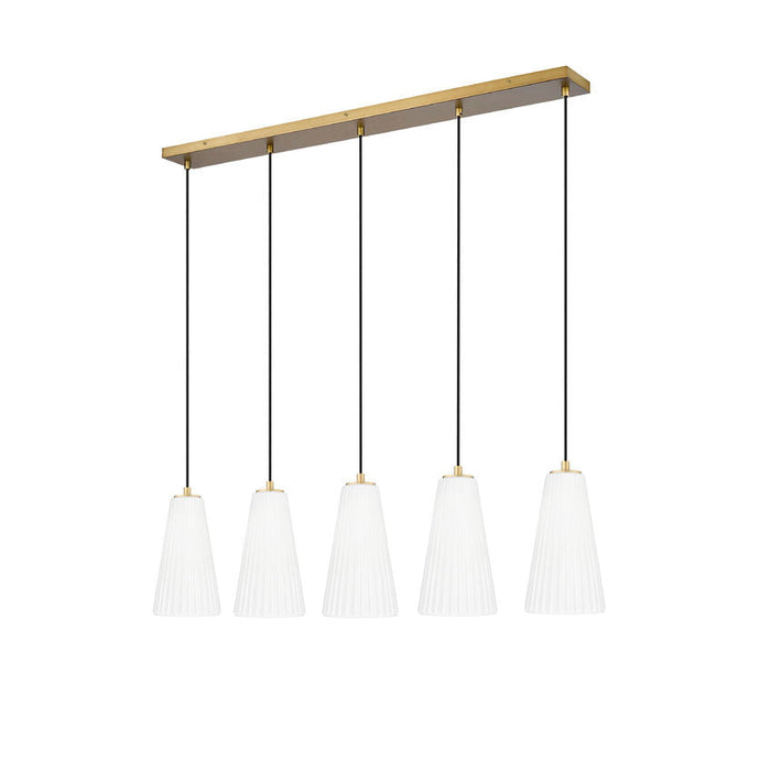 Z-Lite Farrell Linear Pendant Modern Gold 5 Light 3043P6-5L-MGLD | theLightShop