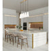 Z-Lite Farrell Linear Pendant Modern Gold 5 Light Round 3043P7-5L-MGLD | theLightShop