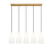 Z-Lite Farrell Linear Pendant Modern Gold 5 Light Round 3043P7-5L-MGLD | theLightShop