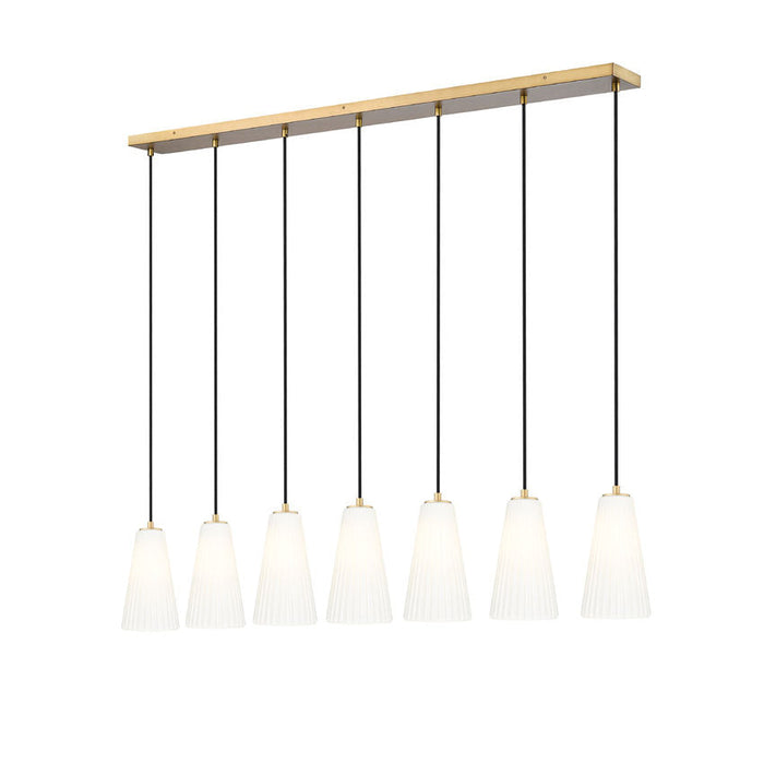 Z-Lite Farrell Linear Pendant Modern Gold 7 Light 3043P6-7L-MGLD | theLightShop
