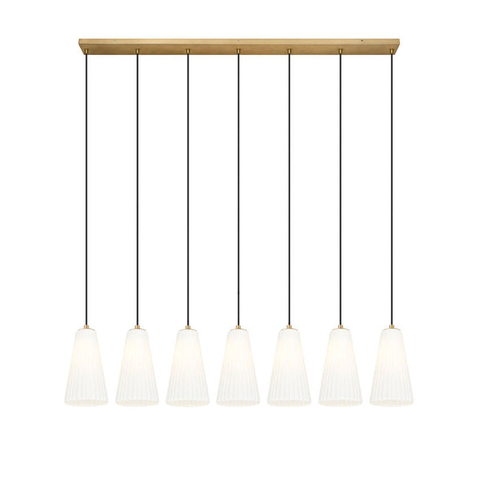 Z-Lite Farrell Linear Pendant Modern Gold 7 Light 3043P6-7L-MGLD | theLightShop