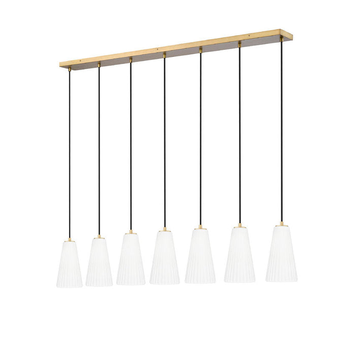 Z-Lite Farrell Linear Pendant Modern Gold 7 Light 3043P6-7L-MGLD | theLightShop