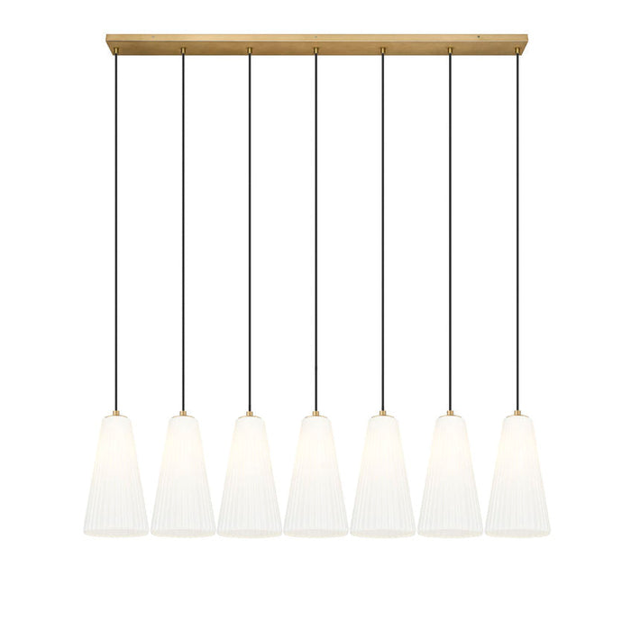 Z-Lite Farrell Linear Pendant Modern Gold 7 Light 3043P7-7L-MGLD | theLightShop