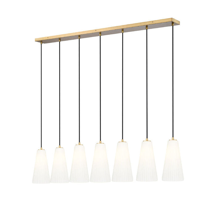 Z-Lite Farrell Linear Pendant Modern Gold 7 Light 3043P7-7L-MGLD | theLightShop