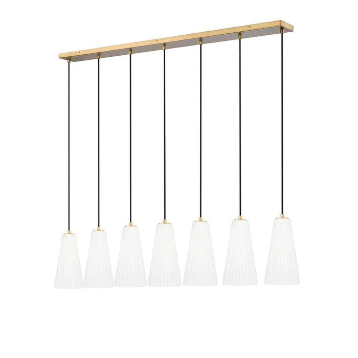 Z-Lite Farrell Linear Pendant Modern Gold 7 Light 3043P7-7L-MGLD | theLightShop