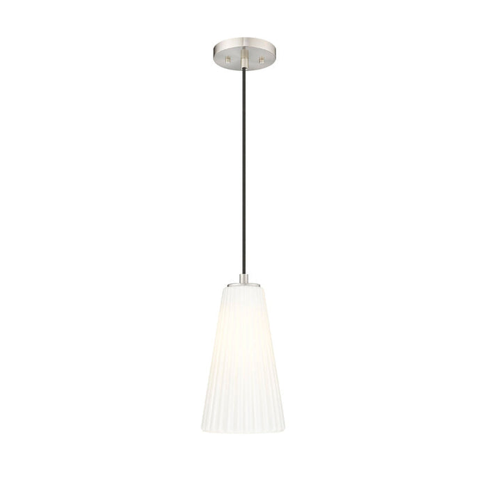 Z-Lite Farrell Pendant Brushed Nickel 1 Light Cord 3043P6-BN | theLightShop