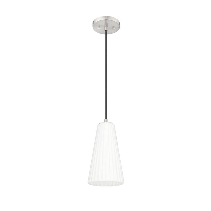 Z-Lite Farrell Pendant Brushed Nickel 1 Light Cord 3043P6-BN | theLightShop