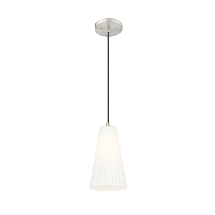 Z-Lite Farrell Pendant Brushed Nickel 1 Light Cord 3043P6-BN | theLightShop