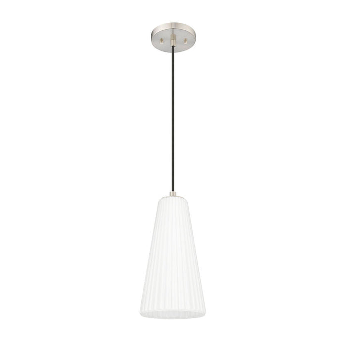 Z-Lite Farrell Pendant Brushed Nickel 1 Light Cord 3043P7-BN | theLightShop