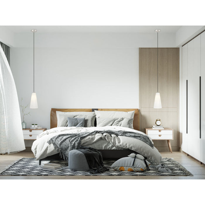 Z-Lite Farrell Pendant Brushed Nickel 1 Light Cord 3043P7-BN | theLightShop