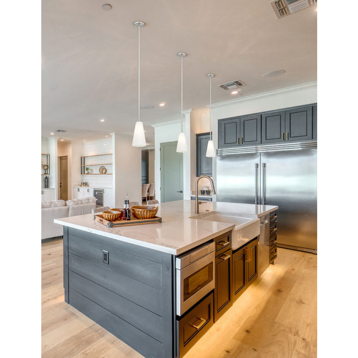 Z-Lite Farrell Pendant Brushed Nickel 1 Light Rod 3043P6-ROD-BN | theLightShop