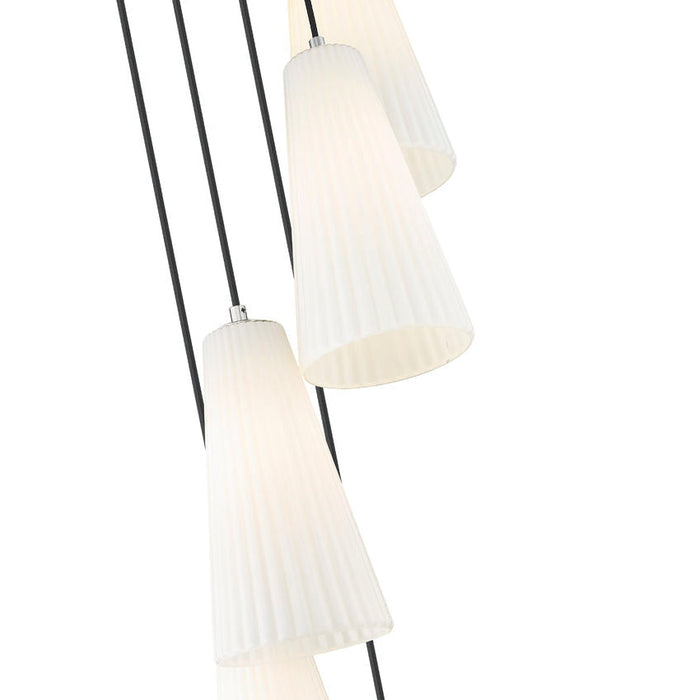 Z-Lite Farrell Pendant Brushed Nickel 5 Light Round 3043P7-5R-BN | theLightShop