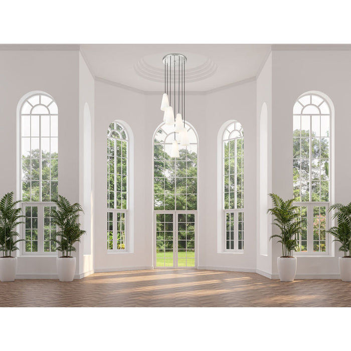 Z-Lite Farrell Pendant Brushed Nickel 7 Light Round 3043P7-7R-BN | theLightShop