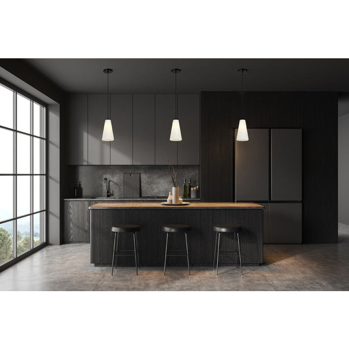 Z-Lite Farrell Pendant Matte Black 1 Light Cord 3043P6-MB | theLightShop