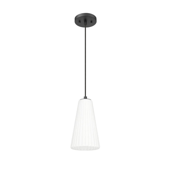Z-Lite Farrell Pendant Matte Black 1 Light Cord 3043P6-MB | theLightShop