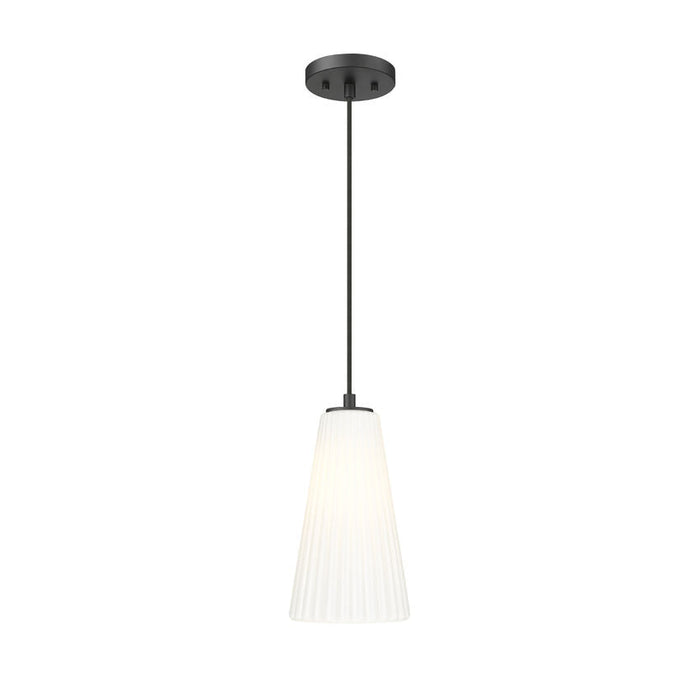 Z-Lite Farrell Pendant Matte Black 1 Light Cord 3043P6-MB | theLightShop