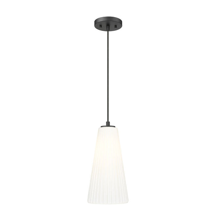 Z-Lite Farrell Pendant Matte Black 1 Light Cord 3043P7-MB | theLightShop