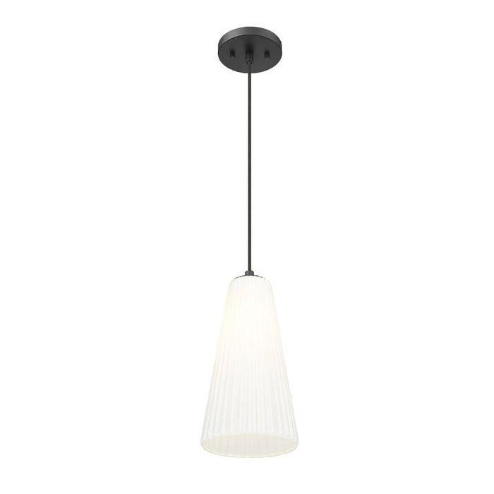 Z-Lite Farrell Pendant Matte Black 1 Light Cord 3043P7-MB | theLightShop
