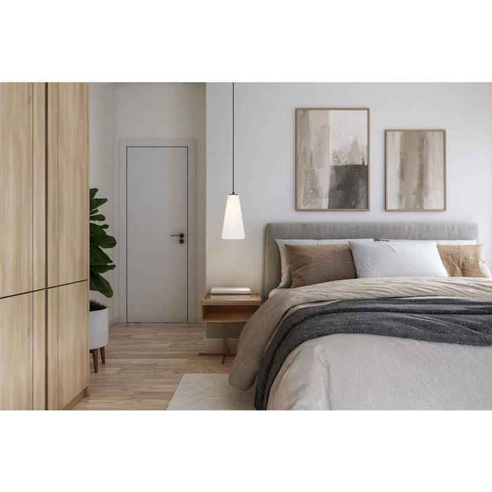 Z-Lite Farrell Pendant Matte Black 1 Light Cord 3043P7-MB | theLightShop