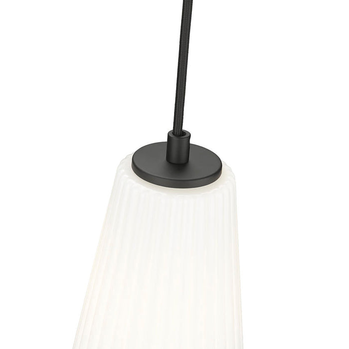Z-Lite Farrell Pendant Matte Black 1 Light Cord 3043P7-MB | theLightShop