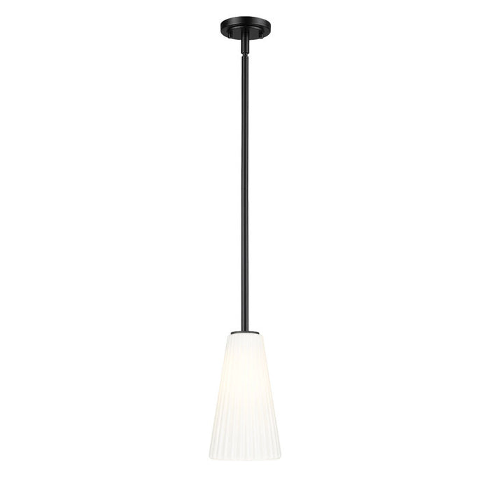 Z-Lite Farrell Pendant Matte Black 1 Light Rod 3043P6-ROD-MB | theLightShop