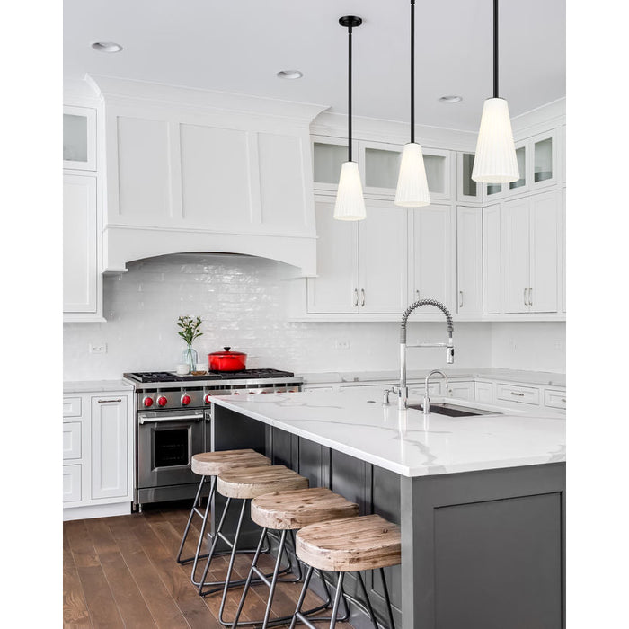 Z-Lite Farrell Pendant Matte Black 1 Light Rod 3043P6-ROD-MB | theLightShop
