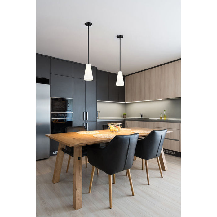 Z-Lite Farrell Pendant Matte Black 1 Light Rod 3043P6-ROD-MB | theLightShop