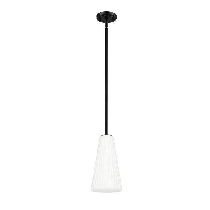 Z-Lite Farrell Pendant Matte Black 1 Light Rod 3043P7-ROD-MB | theLightShop
