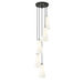 Z-Lite Farrell Pendant Matte Black 5 Light Round 3043P7-5R-MB | theLightShop
