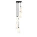 Z-Lite Farrell Pendant Matte Black 5 Light Round 3043P7-5R-MB | theLightShop