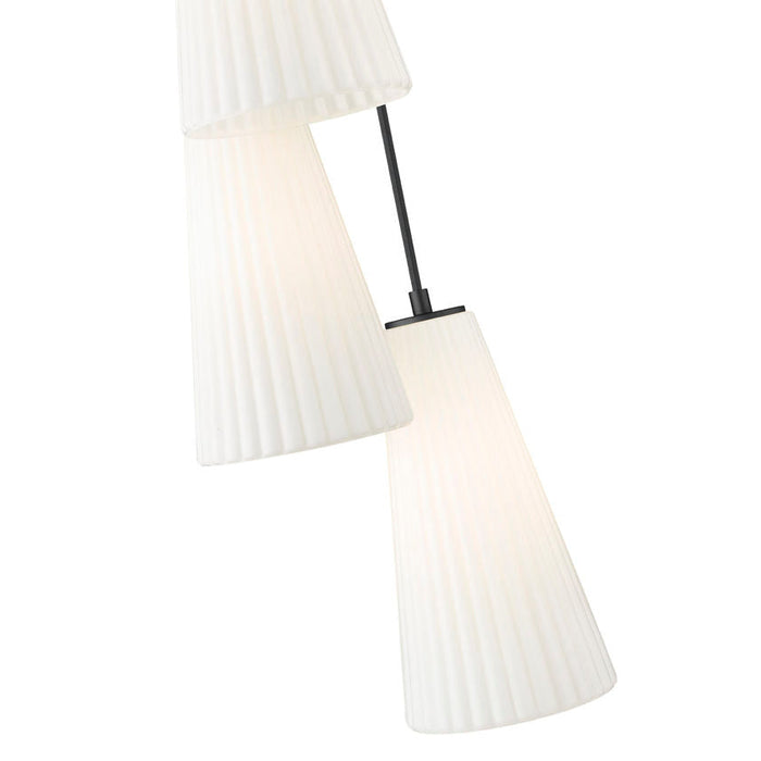 Z-Lite Farrell Pendant Matte Black 5 Light Round 3043P7-5R-MB | theLightShop