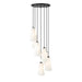 Z-Lite Farrell Pendant Matte Black 7 Light Round 3043P7-7R-MB | theLightShop