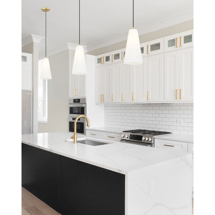 Z-Lite Farrell Pendant Modern Gold 1 Light Cord 3043P7-MGLD | theLightShop