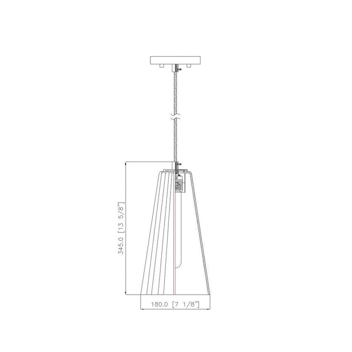 Z-Lite Farrell Pendant Modern Gold 1 Light Cord 3043P7-MGLD | theLightShop