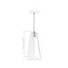 Z-Lite Farrell Pendant Modern Gold 1 Light Cord 3043P7-MGLD | theLightShop