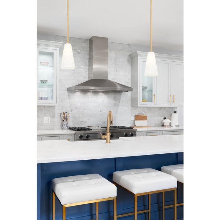 Z-Lite Farrell Pendant Modern Gold 1 Light Rod 3043P6-ROD-MGLD | theLightShop