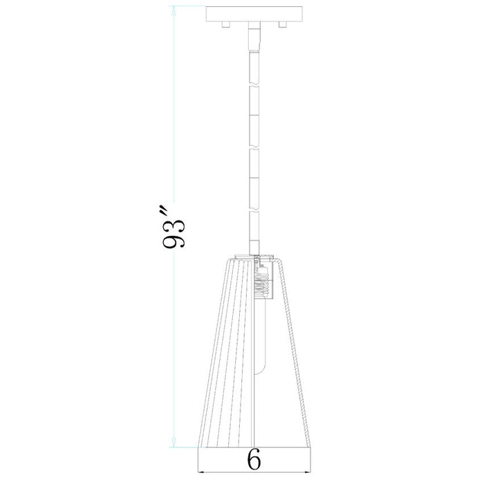 Z-Lite Farrell Pendant Modern Gold 1 Light Rod 3043P6-ROD-MGLD | theLightShop