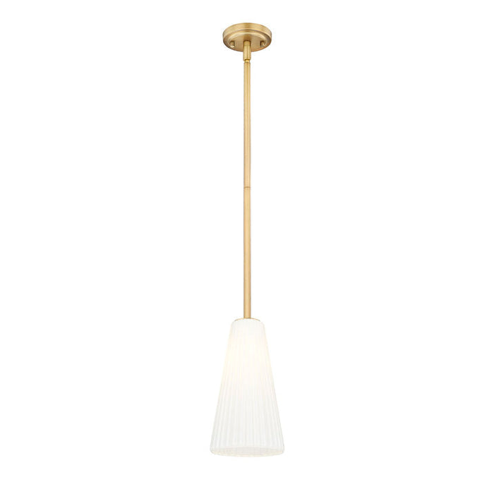 Z-Lite Farrell Pendant Modern Gold 1 Light Rod 3043P7-ROD-MGLD | theLightShop
