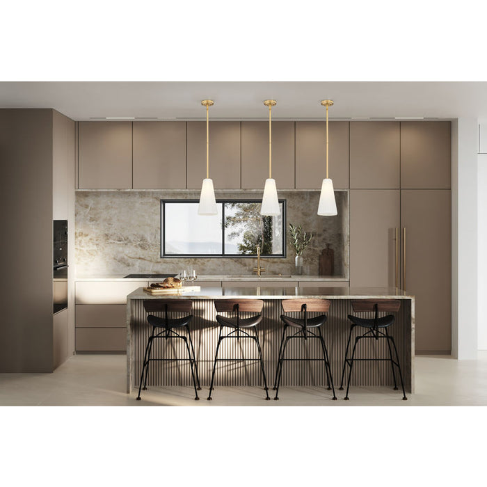 Z-Lite Farrell Pendant Modern Gold 1 Light Rod 3043P7-ROD-MGLD | theLightShop