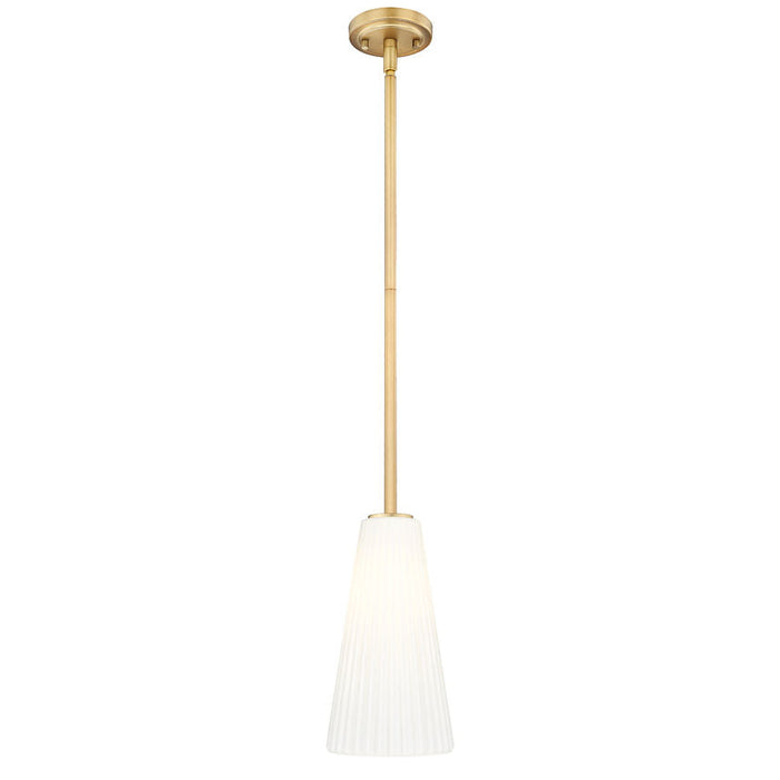 Z-Lite Farrell Pendant Modern Gold 1 Light Rod 3043P7-ROD-MGLD | theLightShop