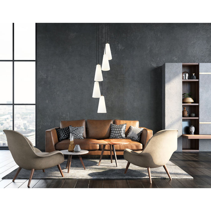 Z-Lite Farrell Pendant Modern Gold 5 Light Round 3043P7-5R-MGLD | theLightShop