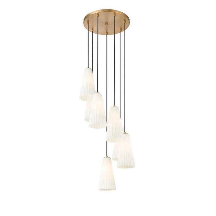 Z-Lite Farrell Pendant Modern Gold 7 Light Round 3043P7-7R-MGLD | theLightShop