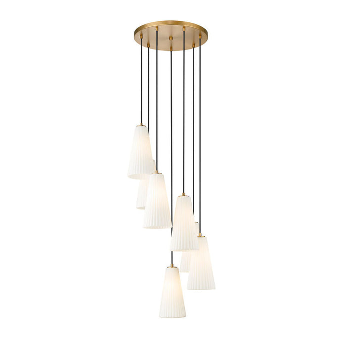 Z-Lite Farrell Pendant Modern Gold 7 Light Round 3043P7-7R-MGLD | theLightShop