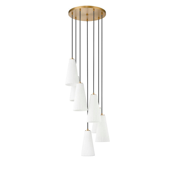 Z-Lite Farrell Pendant Modern Gold 7 Light Round 3043P7-7R-MGLD | theLightShop