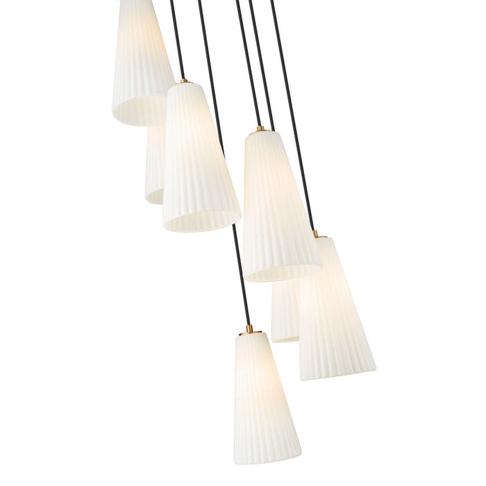 Z-Lite Farrell Pendant Modern Gold 7 Light Round 3043P7-7R-MGLD | theLightShop
