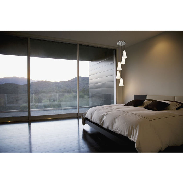 Z-Lite Farrell Pendant Round Brushed Nickel 5 Light 3043P6-5R-BN | theLightShop