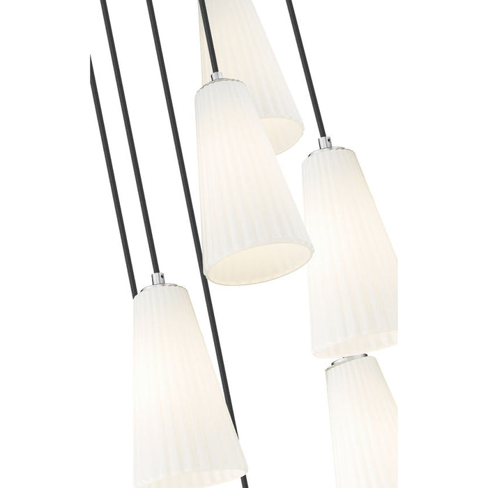 Z-Lite Farrell Pendant Round Brushed Nickel 7 Light 3043P6-7R-BN | theLightShop