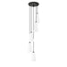 Z-Lite Farrell Pendant Round Matte Black 5 Light 3043P6-5R-MB | theLightShop