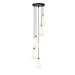 Z-Lite Farrell Pendant Round Matte Black 5 Light 3043P6-5R-MB | theLightShop